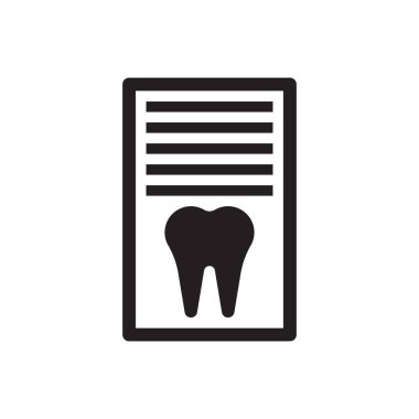 Diş raporu simgesi - dişçi belgesi simgesi