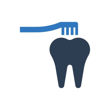 Diş fırçası ve Temizleme Diş Simgesi