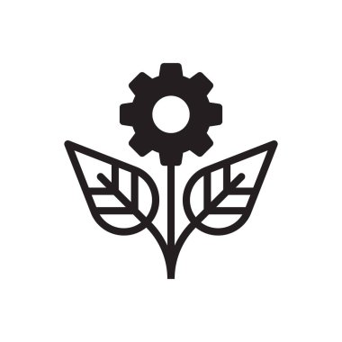 dişli yaprak simgesi - eko sistem simgesi