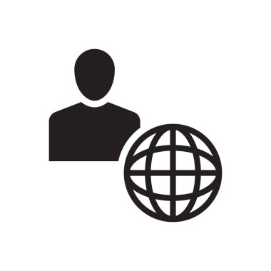 Küresel iş iletişimi simgesi