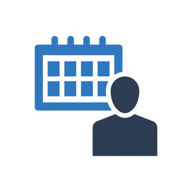 Olay Zamanlaması Simgesi - İnsan simgesiyle takvim