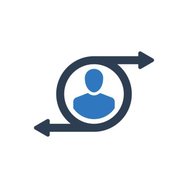 Çalışanların aktarım simgesi - insanlar simge değişimi