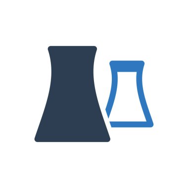 Nükleer santral simgesi sembolü vektörü