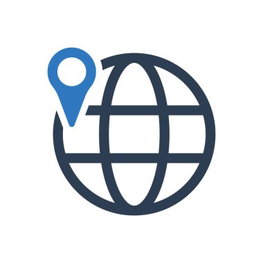 Dünya Haritası Pin Simgesi İşaret Sembolü