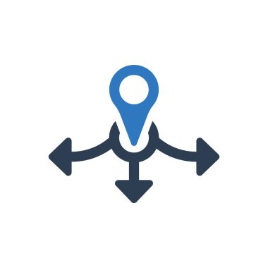 Yön Haritası Pin Simgesi İmza Sembolü