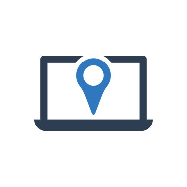 Konum Haritası Pin Simgesi Laptop işareti sembolü
