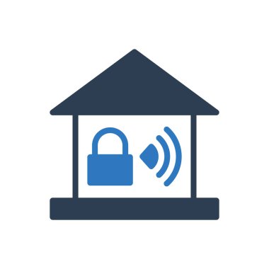 Ev güvenliği akıllı kilit simgesi