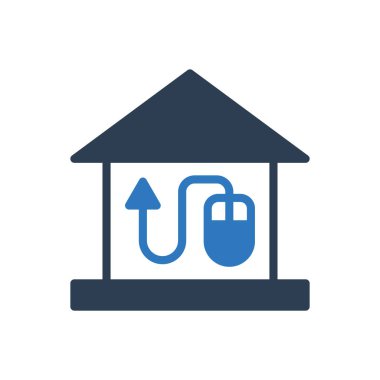 Bilgisayar denetimi akıllı ev simgesi fare işareti sembolü