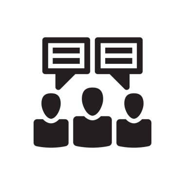 Konuşma simgesi - grup toplantı simgesi