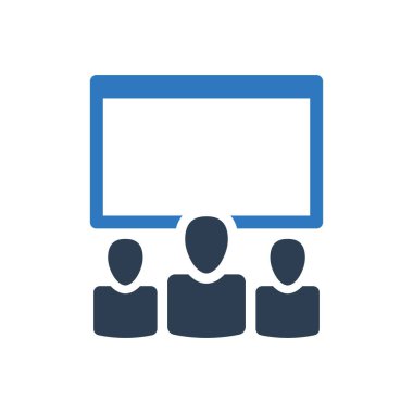 Takım sunum tahtası ve insan grubu simgesi