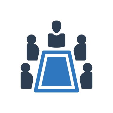 Tartışma simgesi takım çalışması simgesi ile toplantı