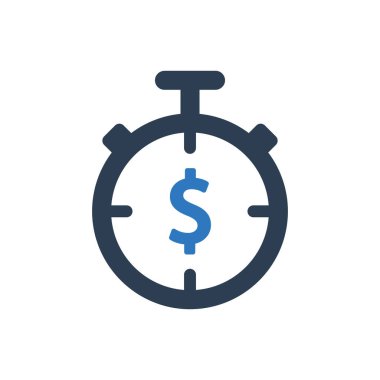 iş performansı simgesi - Zamanlayıcı Para Simgesi