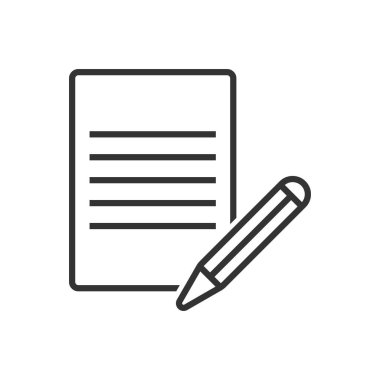 Dosya belgesi ve kalem yazma simgesi