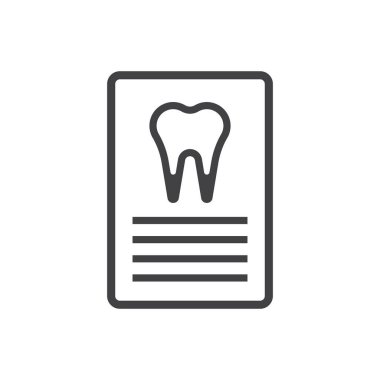 Diş raporu simgesi - dişçi belgesi simgesi