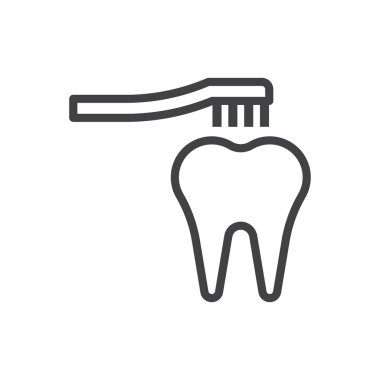 Diş fırçası ve Temizleme Diş Simgesi