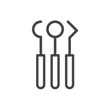 Diş bakımı ekipmanı ve araç simgesi