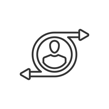 Çalışanların aktarım simgesi - insanlar simge değişimi