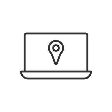 Konum Haritası Pin Simgesi Laptop işareti sembolü