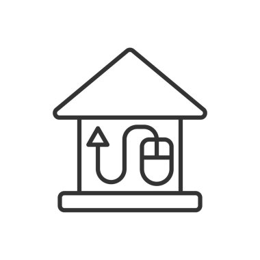 Bilgisayar denetimi akıllı ev simgesi fare işareti sembolü