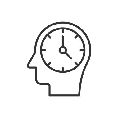 Zihin saati simgesi - Zaman simgesini düşünün