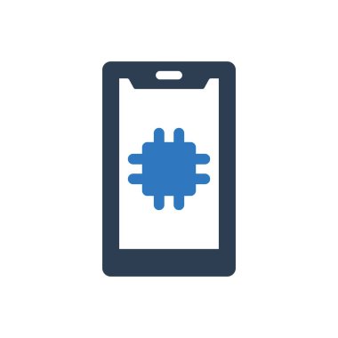 mobil işlemci çipi simgesi