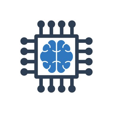 artificial intelligence chip icon Sign Symbol