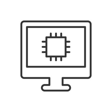 Bilgisayar İşlemcisi Çip Simgesi Simgesi