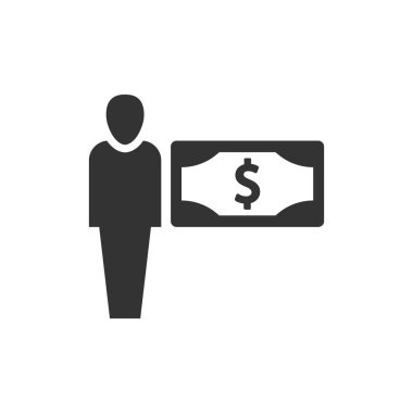 İş adamı dolar simgesi simgesi