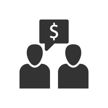 İş tartışması, sohbet, konuşma simgesi