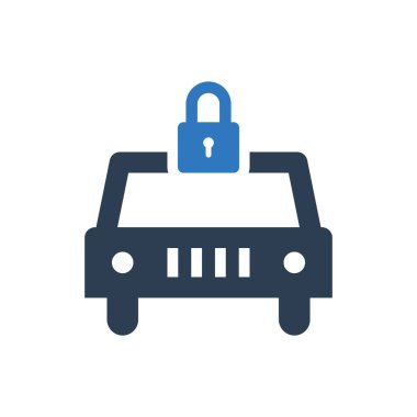 Araba Güvenliği Kilitleme Simgesi