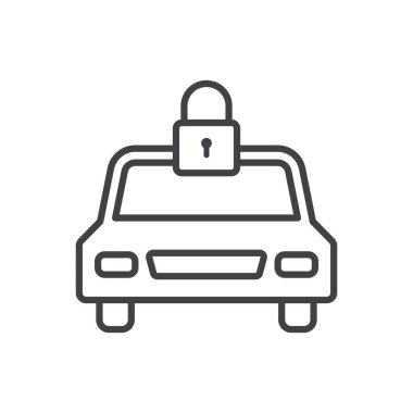 Araba Güvenliği Kilitleme Simgesi