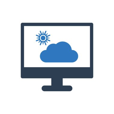 Hava Durumu Tahminleri Simgesi Bilgisayar İmzalama Sembolü