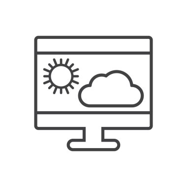 Hava Durumu Tahminleri Simgesi Bilgisayar İmzalama Sembolü