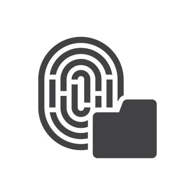 biyometrik parmak izi simgesi simgesi