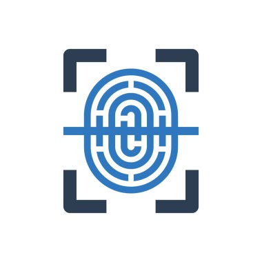 biometric fingerprint scan icon sign symbol