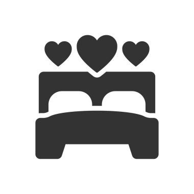 Düğün yatağı ikonu - çift yatak ikonu