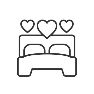 Düğün yatağı ikonu - çift yatak ikonu