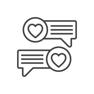Love Chat Icon Sign Symbol