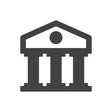 Court Simgesi - Banka Binası Simgesi SembolüStencils
