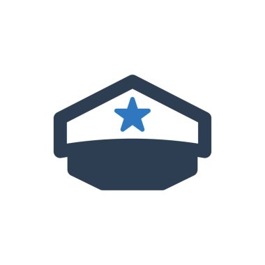 Police hat icon Sign Symbol