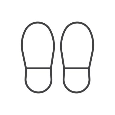 Ayak izi Simgesi Sembol Vektörü