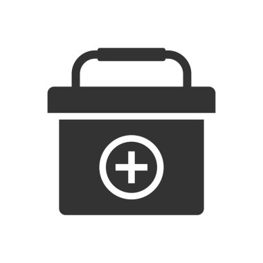 İlk yardım çantası simgesi - tıbbi malzeme kutusu simgesi