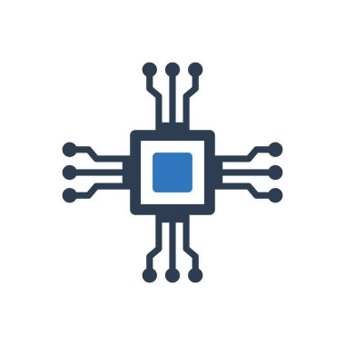 İşlemci Simgesi - Mikroçip Simgesi - Devre Simgesi