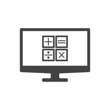 Bilgisayar Hesaplayıcı Simgesi İmzalama Sembolü 