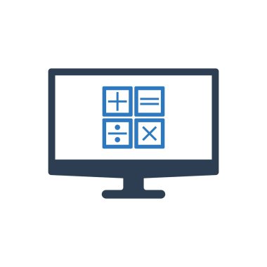 Bilgisayar Hesaplayıcı Simgesi İmzalama Sembolü 