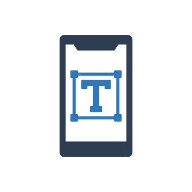 Mobil Metin Simgesi - Tipografi Simgesi