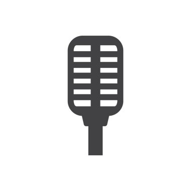 Retro mikrofon simgesi İmza Sembolü