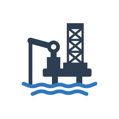 Petrol Sondaj Kuyusu Simgesi Simgesi