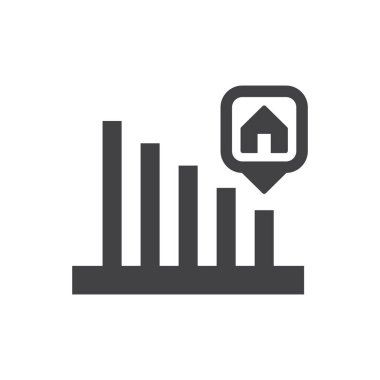 Gayrimenkul kaybı grafik simgesi - raporlama simgesi