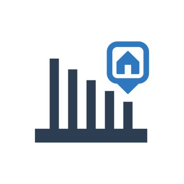 Gayrimenkul kaybı grafik simgesi - raporlama simgesi